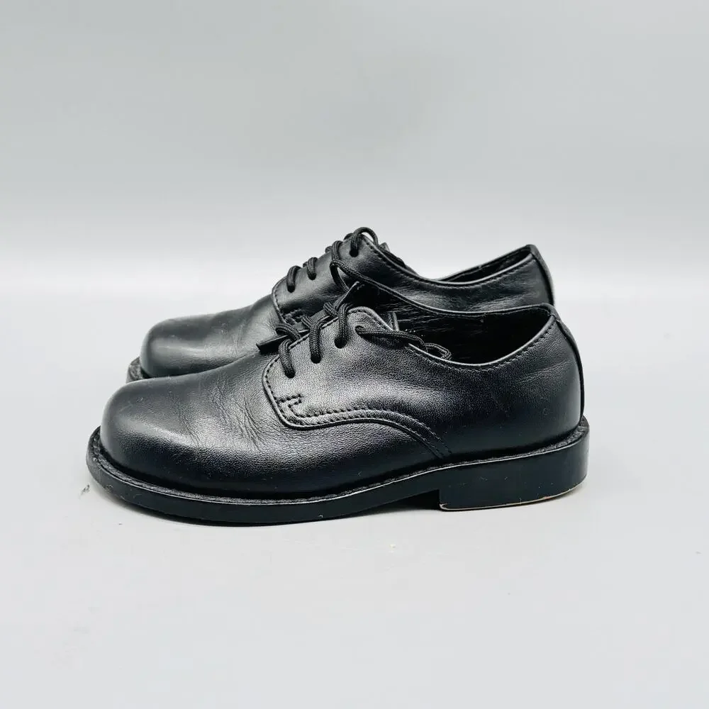 Strasburg Children Shoes Boys 9 Black Leather Oxford Lace‎ Up Dress School